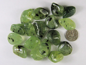 Tumbled Prehnite With Epidot