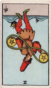 2 of Pentacles Reversed Tarot Meaning and Interpretation