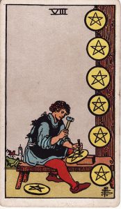 8 of Pentacles Tarot Meaning and Interpretation